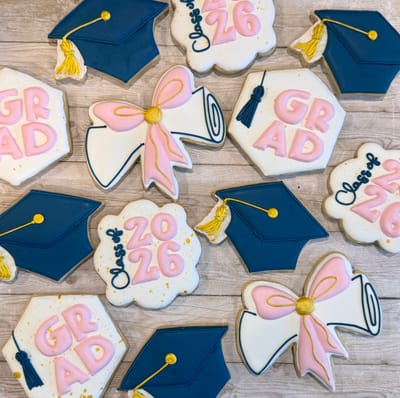 All photos — custom decorated cookies by Dreams of Buttercream