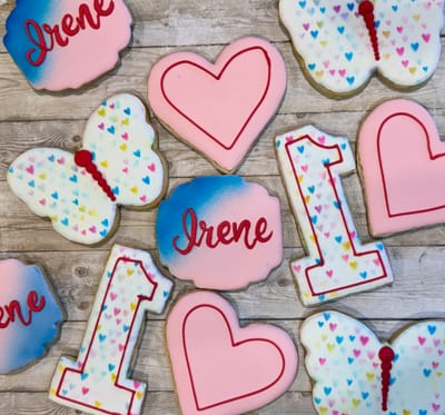 All photos — custom decorated cookies by Dreams of Buttercream