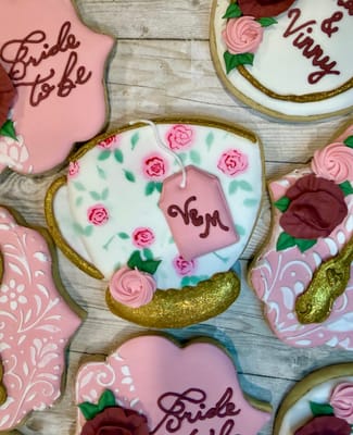 Bridal shower — custom decorated cookies by Dreams of Buttercream