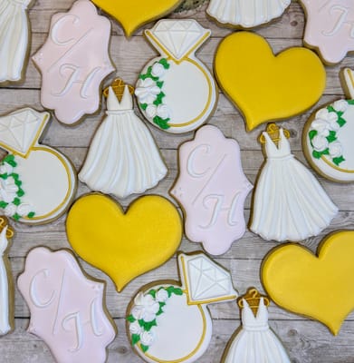 Bridal shower — custom decorated cookies by Dreams of Buttercream