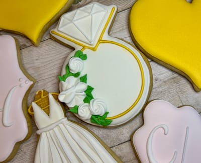 Bridal shower — custom decorated cookies by Dreams of Buttercream