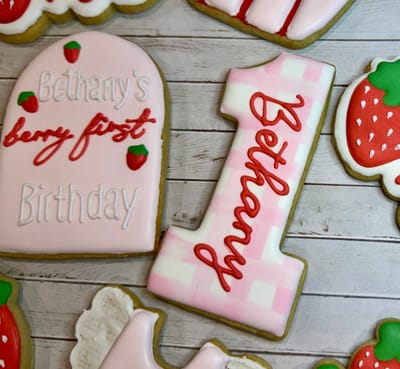 All photos — custom decorated cookies by Dreams of Buttercream