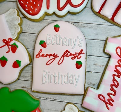 Custom decorated cookies by Dreams of Buttercream